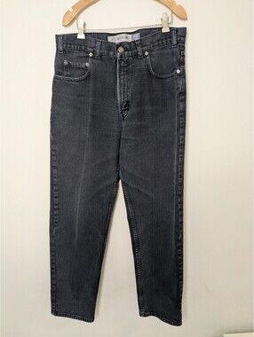 Vintage GAP Blue Jeans Mens Black Loose Fit Denim Jeans – Size W34 L30